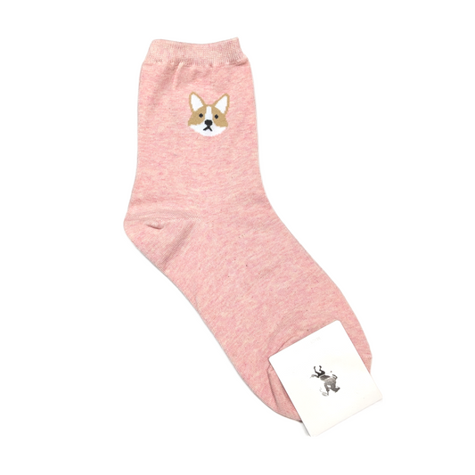 Korean Shiba Inu Face Socks – Unisex Free Size