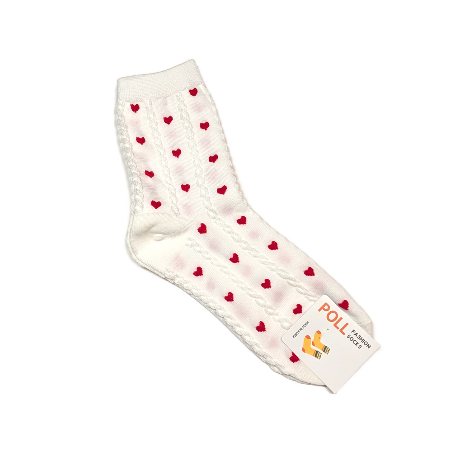 Korean Heart Pattern Ankle Socks