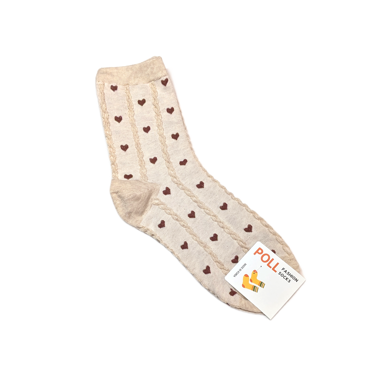 Korean Heart Pattern Ankle Socks