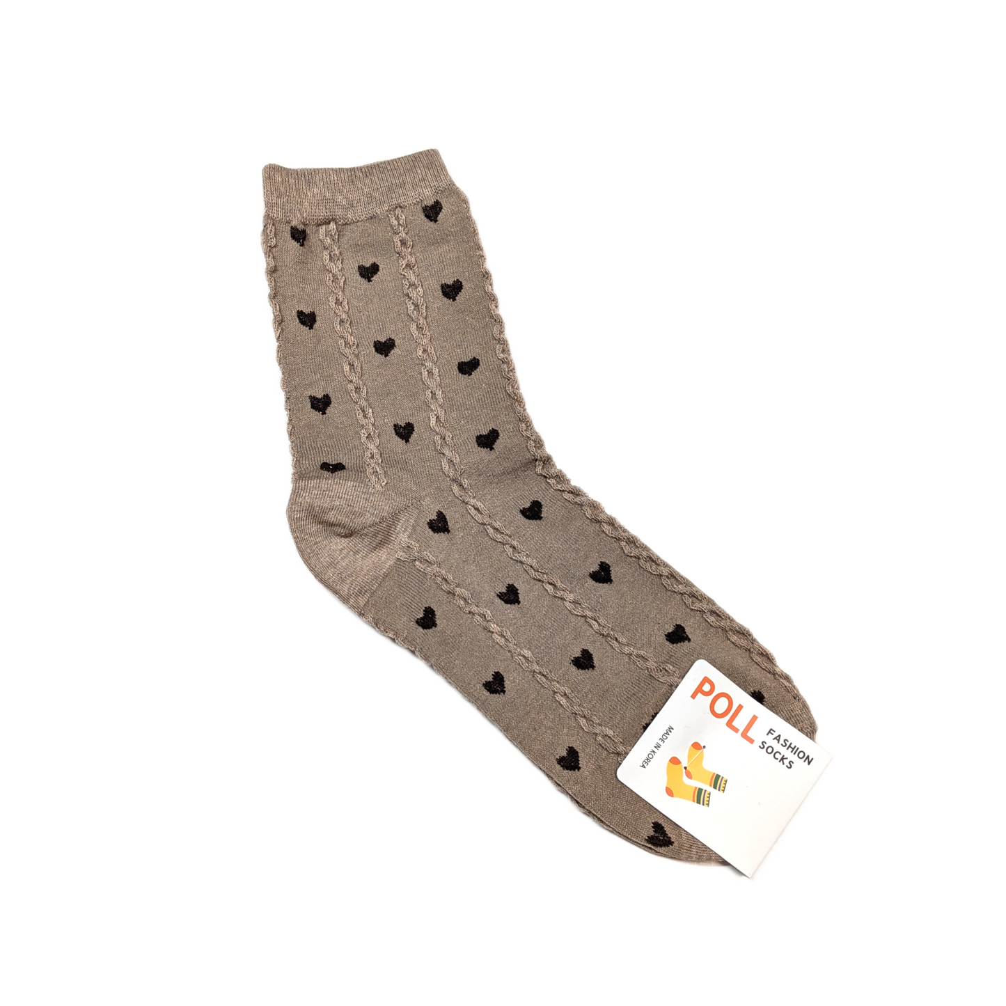 Korean Heart Pattern Ankle Socks