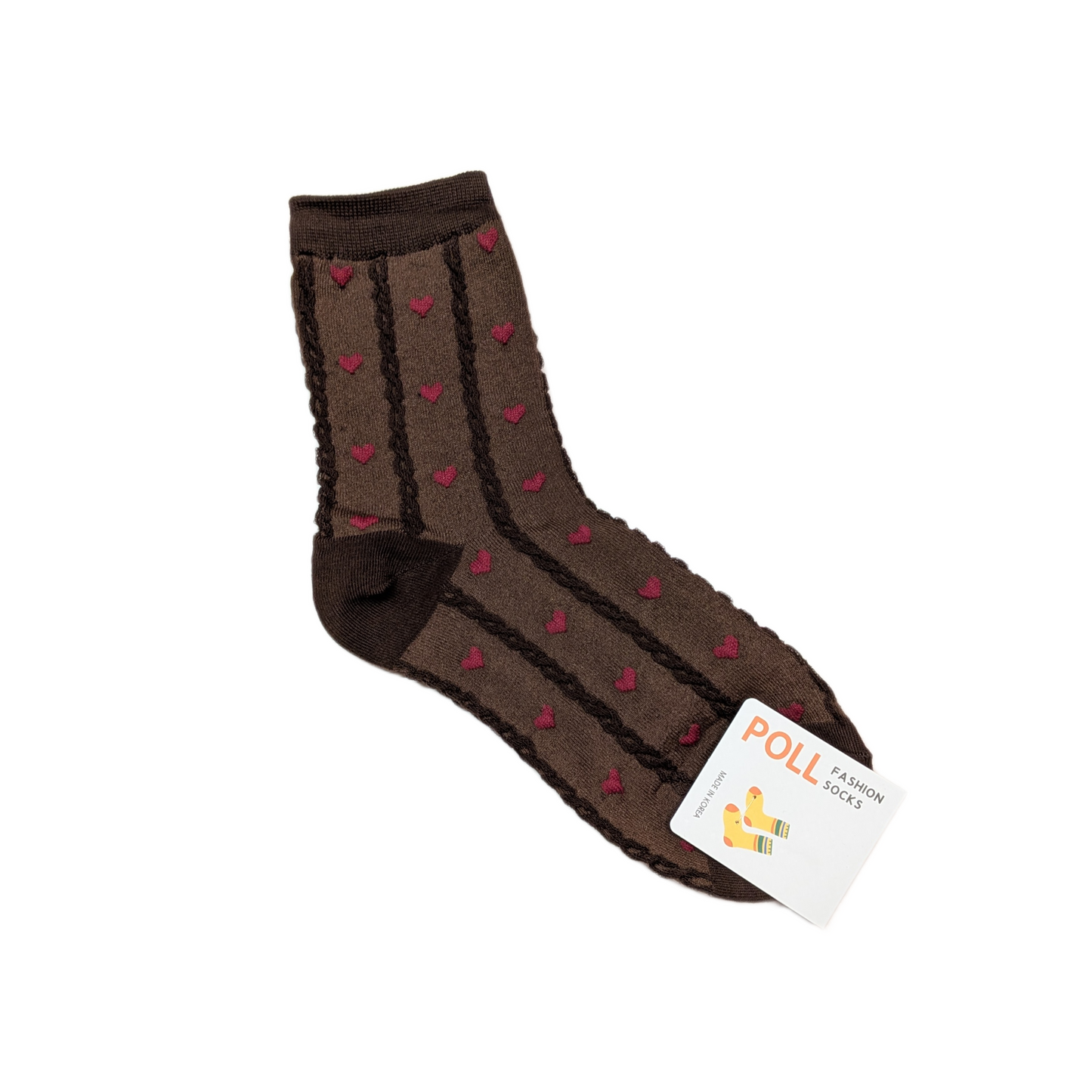 Korean Heart Pattern Ankle Socks