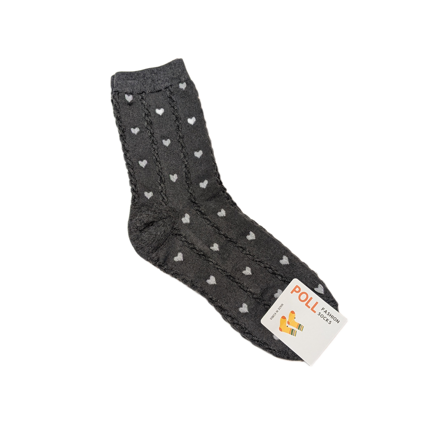 Korean Heart Pattern Ankle Socks
