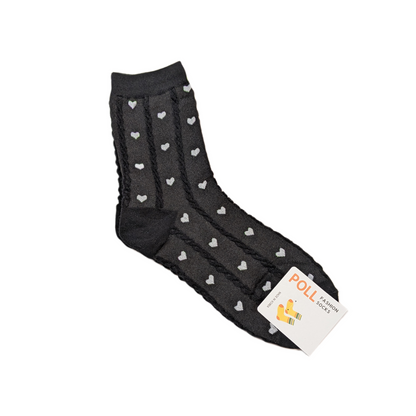 Korean Heart Pattern Ankle Socks