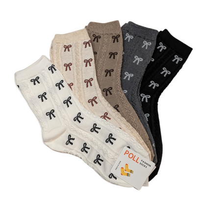 Korean Bow Pattern Fashion Socks