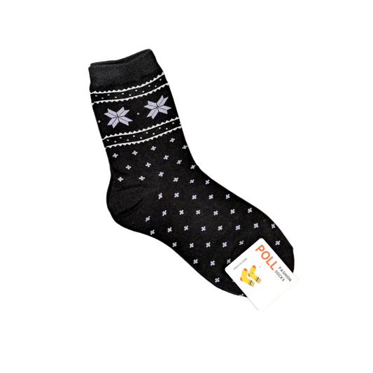 Korean Snowflake Ankle Socks – Unisex Free Size