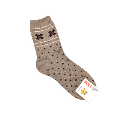 Korean Snowflake Ankle Socks